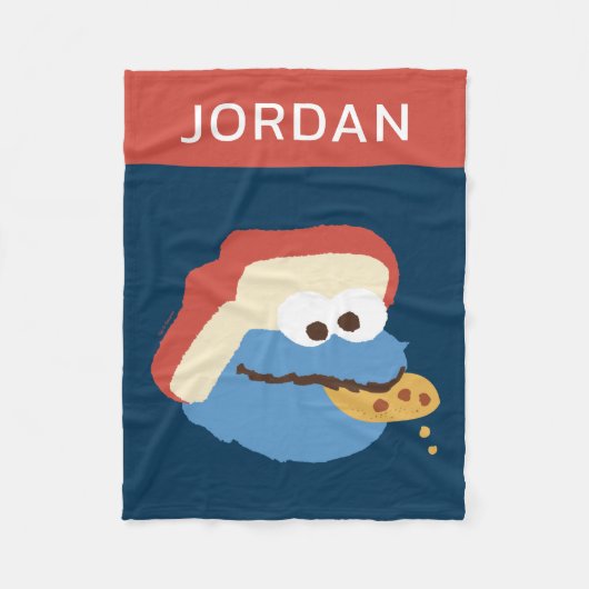 Cookie Monster Camp Cookies | Name hinzufügen Fleecedecke (Vorderseite)
