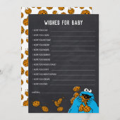 Cookie Monster Chalkboard Baby Dusche Wünsche Mitteilungskarte (Vorne/Hinten)
