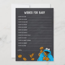 Cookie Monster Chalkboard Baby Dusche Wünsche