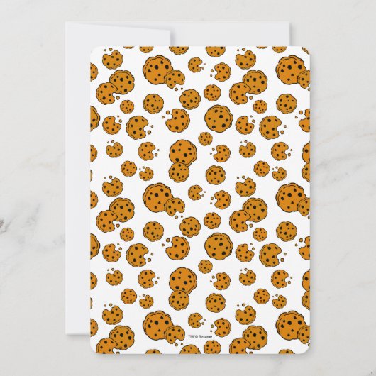 Cookie Monster Chalkboard Baby Sprinkle Einladung (Rückseite)