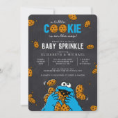 Cookie Monster Chalkboard Baby Sprinkle Einladung (Vorderseite)