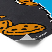 Cookie Monster Chalkboard Babydusche Willkommen Poster (Ecke)