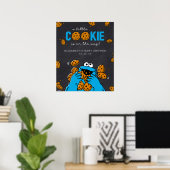 Cookie Monster Chalkboard Babydusche Willkommen Poster (Heimbüro)