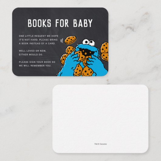 Cookie Monster Chalkboard Buchungsanfrage einfügen Platzkarte (Vorne/Hinten)