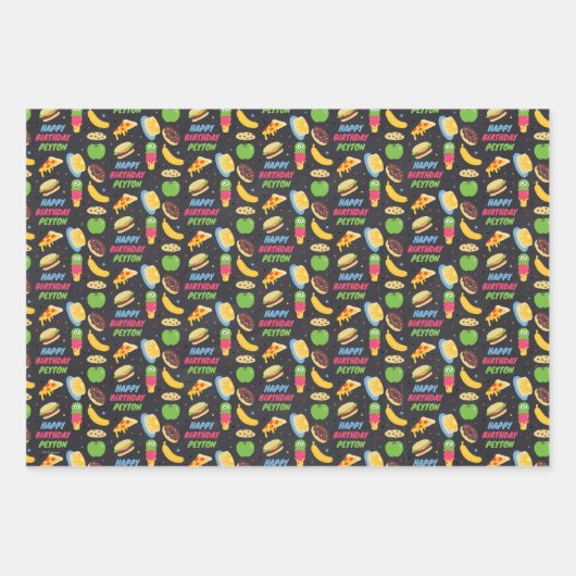 Cookie Monster Chalkboard Feinschmecker Truck Geschenkpapier Set (Vorderseite)