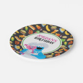 Cookie Monster Chalkboard Feinschmecker Truck Pappteller (Schrägansicht)