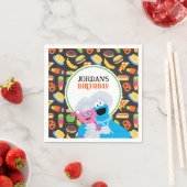 Cookie Monster Chalkboard Feinschmecker Truck Serviette (Beispiel)