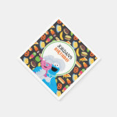 Cookie Monster Chalkboard Feinschmecker Truck Serviette (Ecke)