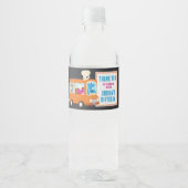 Cookie Monster Chalkboard Feinschmecker Truck Wasserflaschenetikett (Vorderseite)