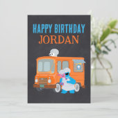 Cookie Monster Chalkboard Food Truck Geburtstag (Stehend Vorderseite)