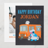 Cookie Monster Chalkboard Food Truck Geburtstag (Vorne/Hinten)
