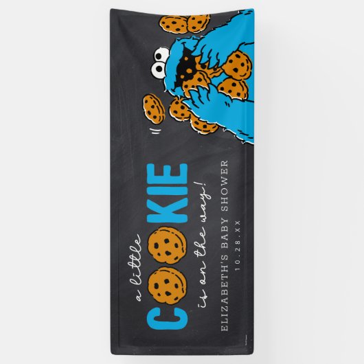 Cookie Monster Chalkboard Kinderdusche Banner (Vertikal)