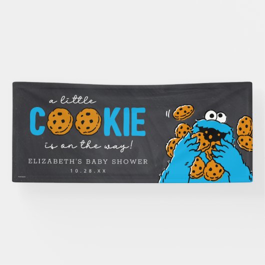 Cookie Monster Chalkboard Kinderdusche Banner (Horizontal)