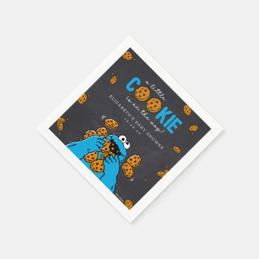 Cookie Monster Chalkboard Kinderdusche Serviette (Ecke)