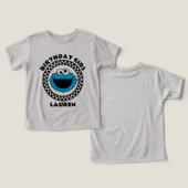 Cookie Monster Checkered Birthday Girl (Design Vorderseite & Rückseite)