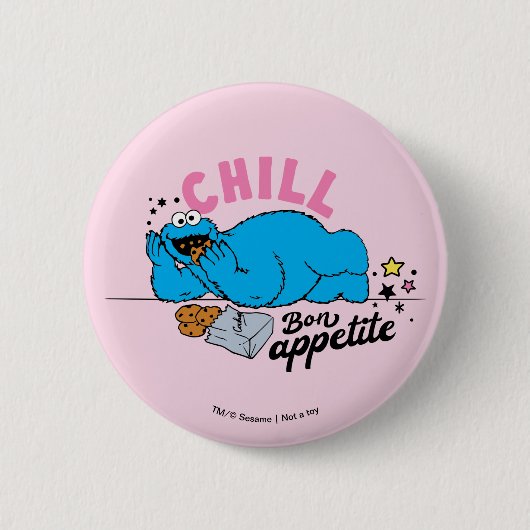 Cookie Monster | Chill Bon Appetit Button (Vorderseite)