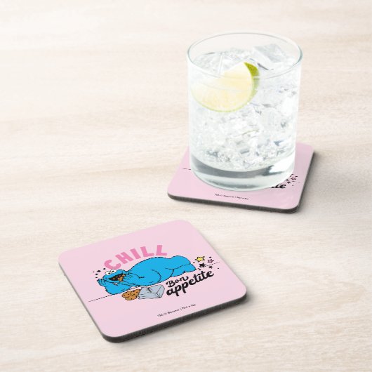 Cookie Monster | Chill Bon Appetit Getränkeuntersetzer (Rechte Seite)