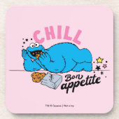 Cookie Monster | Chill Bon Appetit Getränkeuntersetzer (Vorderseite)
