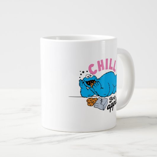 Cookie Monster | Chill Bon Appetit Jumbo-Tasse (Vorderseite Rechts)
