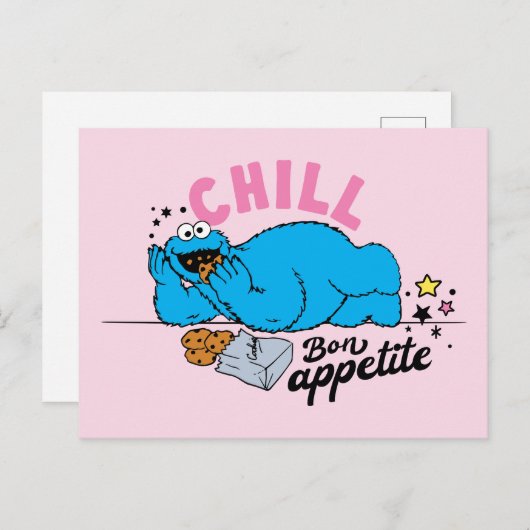 Cookie Monster | Chill Bon Appetit Postkarte (Vorne/Hinten)