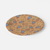 Cookie Monster | Cookie Round-Up-Muster Pappteller (Schrägansicht)