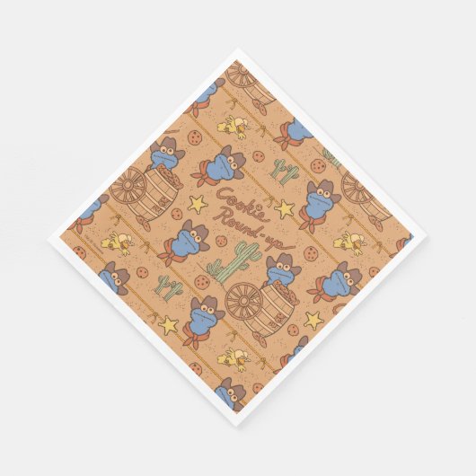 Cookie Monster | Cookie Round-Up-Muster Serviette (Ecke)