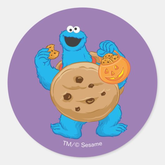 Cookie Monster | Cookie Runder Aufkleber (Vorderseite)