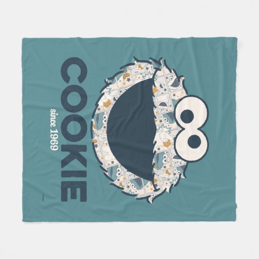 Cookie Monster | Cookie Seit 1969 Fleecedecke (Vorderseite (Horizontal))