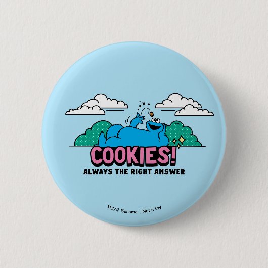 Cookie Monster | Cookies immer die richtige Antwor Button (Vorderseite)