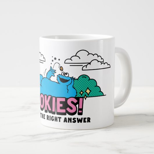 Cookie Monster | Cookies immer die richtige Antwor Jumbo-Tasse (Vorderseite Rechts)