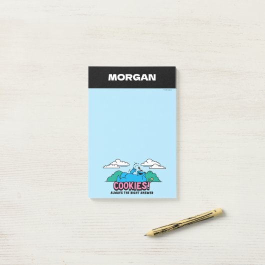 Cookie Monster | Cookies immer die richtige Antwor Post-it Klebezettel (Auf Schreibtisch)