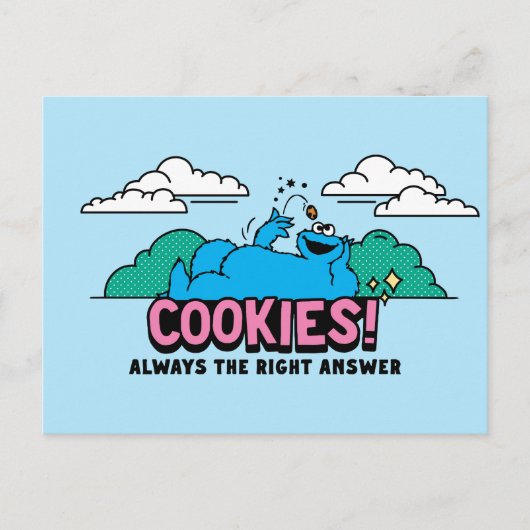 Cookie Monster | Cookies immer die richtige Antwor Postkarte (Vorderseite)