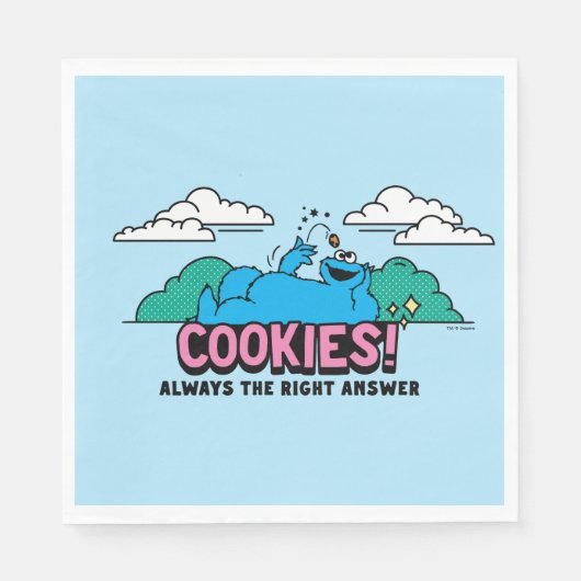 Cookie Monster | Cookies immer die richtige Antwor Serviette (Vorderseite)