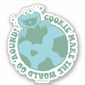 Cookie Monster | Cookies machen die Welt zum Allta Aufkleber (Vorderseite)