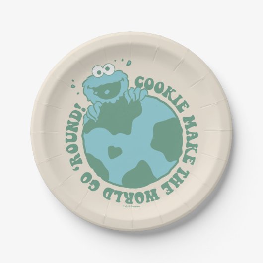 Cookie Monster | Cookies machen die Welt zum Allta Pappteller (Vorderseite)