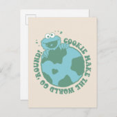 Cookie Monster | Cookies machen die Welt zum Allta Postkarte (Vorne/Hinten)