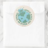 Cookie Monster | Cookies machen die Welt zum Allta Runder Aufkleber (Tasche)