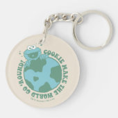 Cookie Monster | Cookies machen die Welt zum Allta Schlüsselanhänger (Rückseite)