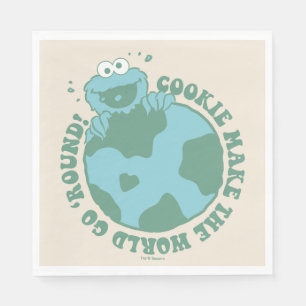 Cookie Monster   Cookies machen die Welt zum Allta Serviette