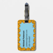 Cookie Monster Coupels Gepäckmarke Gepäckanhänger (Rückseite vertikal)