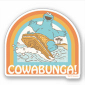 Cookie Monster Cowabunga! Aufkleber (Vorderseite)
