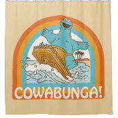 Cookie Monster Cowabunga! Duschvorhang (Vorderseite)