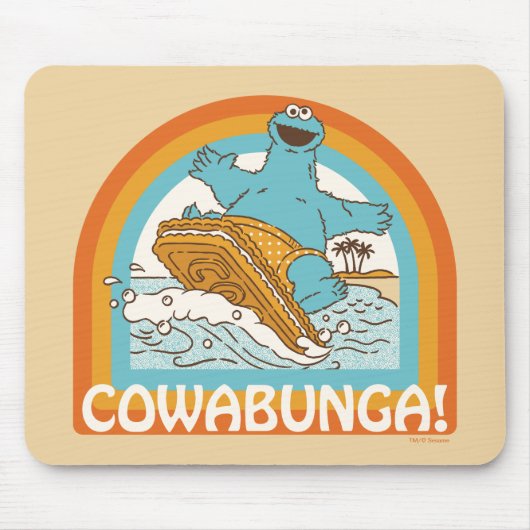 Cookie Monster Cowabunga! Mousepad (Vorne)