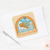 Cookie Monster Cowabunga! Quadratischer Aufkleber (Umschlag)