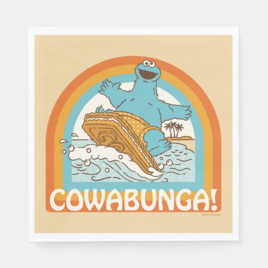 Cookie Monster Cowabunga! Serviette (Vorderseite)
