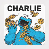 Cookie Monster Crazy Cookies Etiketten (Design 1)