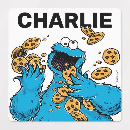 Cookie Monster Crazy Cookies Etiketten (Design 2)