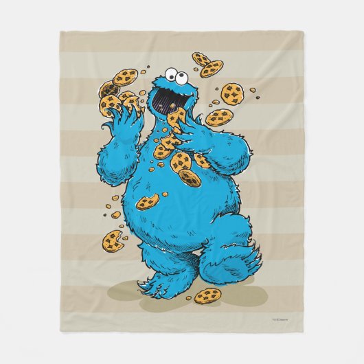 Cookie Monster Crazy Cookies Fleecedecke (Vorderseite)