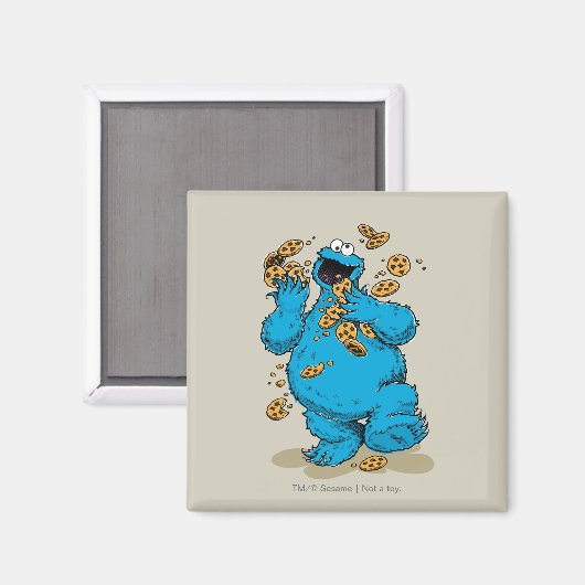 Cookie Monster Crazy Cookies Magnet (Vorderseite/Rückseite)