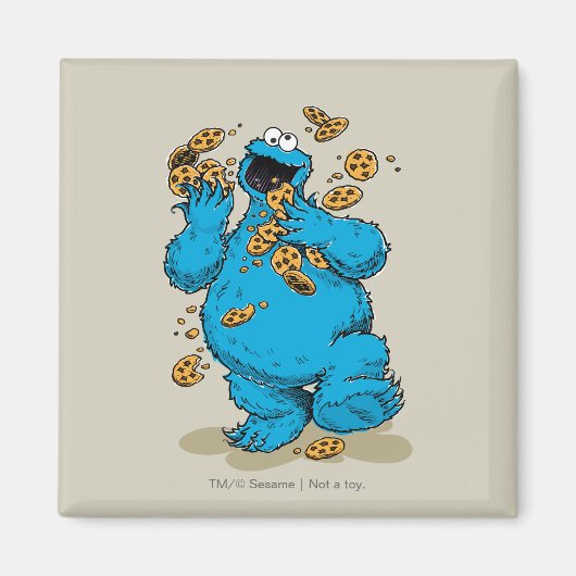 Cookie Monster Crazy Cookies Magnet (Vorne)